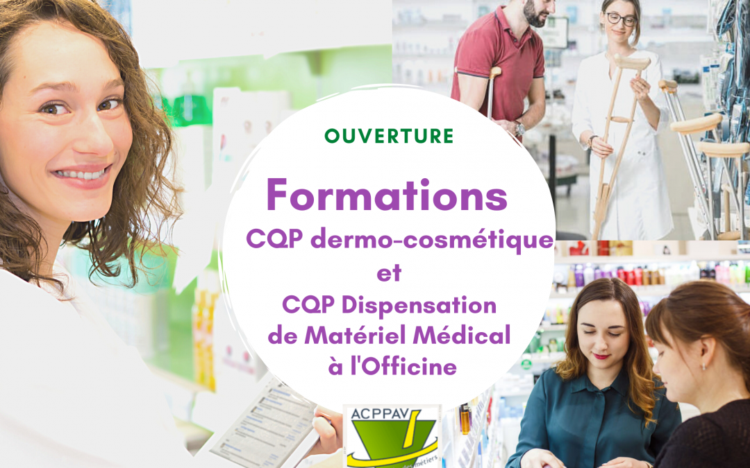 Ouverture de formations : spécialités en pharmacie